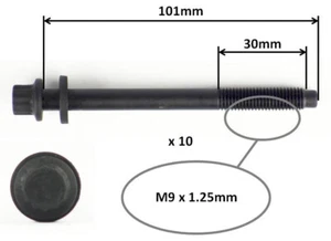 CYLINDER HEAD BOLT SET for PROTON WIRA SEDAN 1995-1996 1.5L 4G15 I4 12V SOHC - Picture 1 of 1