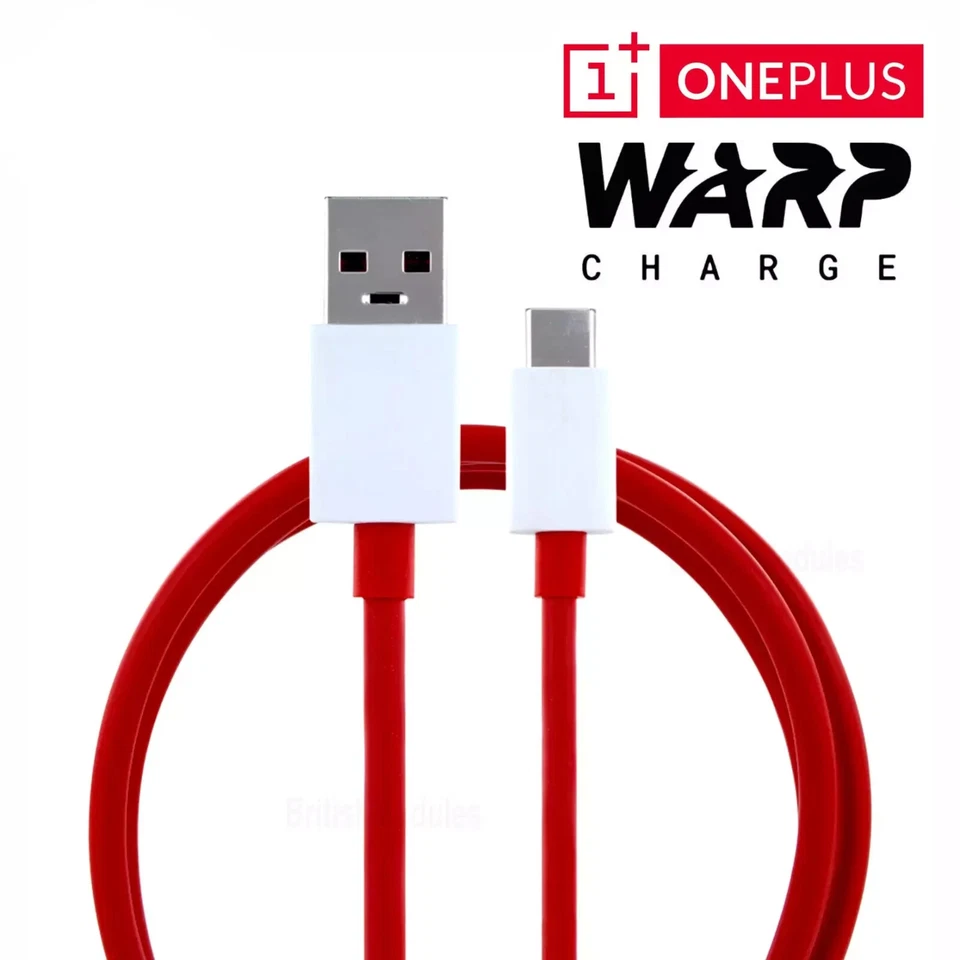Genuine OnePlus NORD 8 Pro 8T 7 7T 6 5T USB Fast Charger Type-C Warp Dash Cable - Image 1 of 4