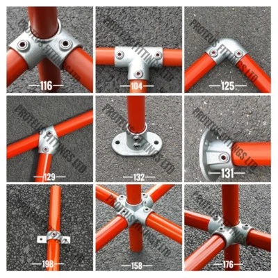 Pipe Clamp Fittings 48mm Galvanised Tube Key  Q Clamp Fittings Scaffold Size 4 - Image 1 of 4