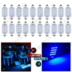 For 20X LED Car Interior Map Dome Door 41mm Bulb 42mm 12SMD Light Blue - Picture 1 of 6