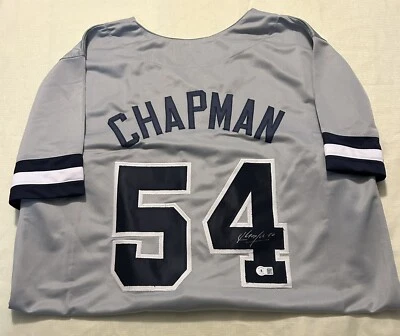 Aroldis Chapman signed Custom Jersey auto autograph certified size XL - Image 1 of 2