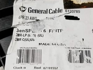 Cable de red General Cable GenSPEED 6 23/4P Cat6 F/UTP Shield CMR-LP azul/100 pies - Imagen 1 de 9