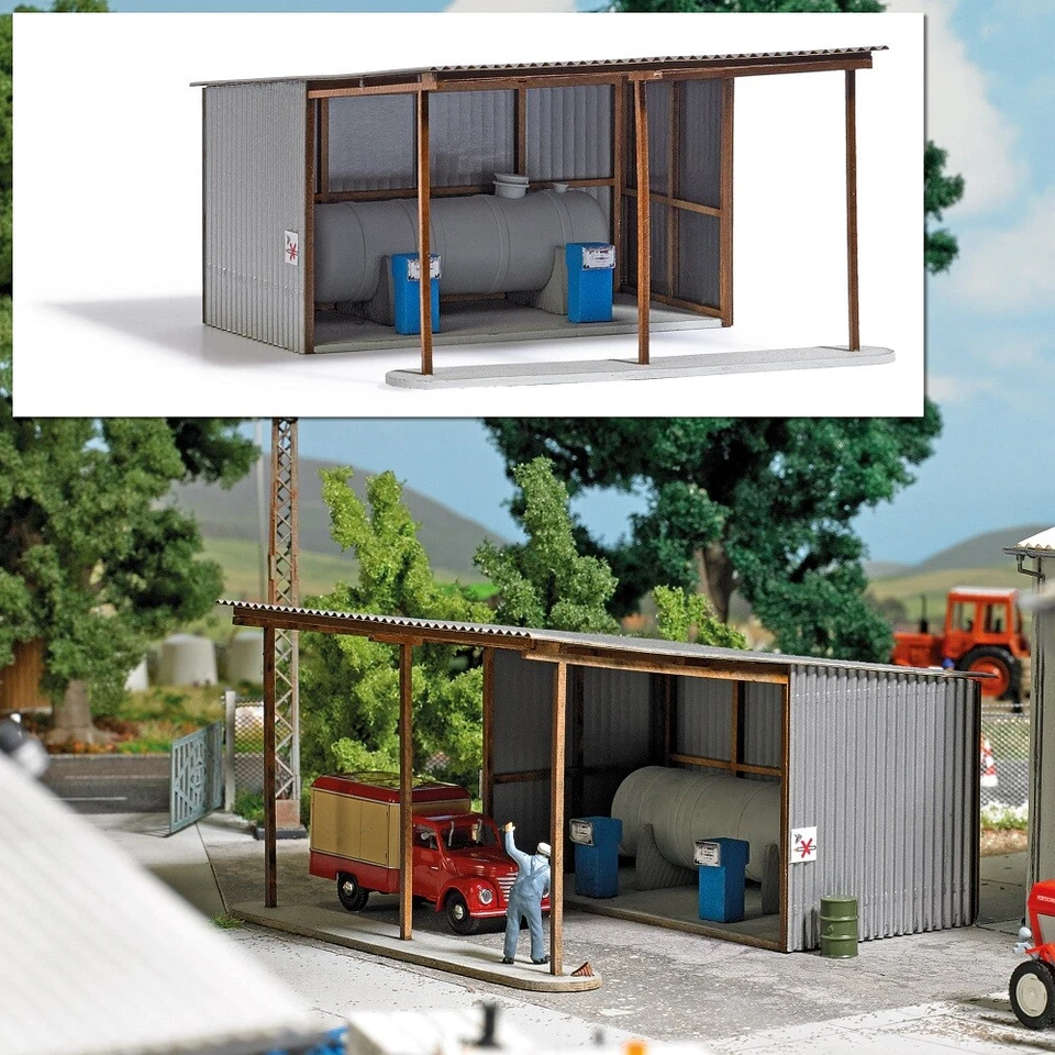 Busch 1912 - 1/87 / H0 LPG Gas Station - New - Image 1 of 1