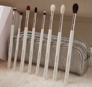 MORPHE & Jaclyn Hill The Eye Master Collection 8 Makeup Brushes Set Silver Bag