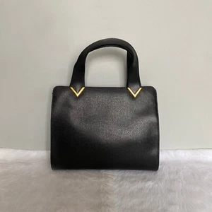 VALENTINO GARAVANI Les Sacs Vintage Black Leather Shoulder Bag  - Picture 1 of 12