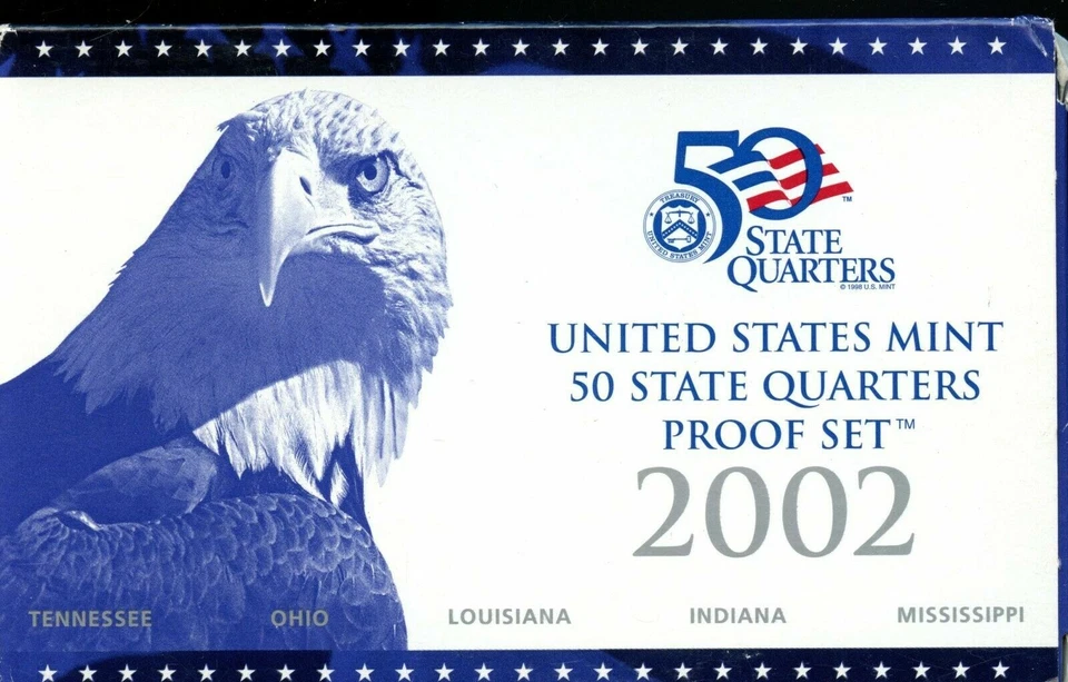 2000-S US Proof State Quarter Mint Set 5 Coins CN CLAD 20cct0801  - Image 1 of 3