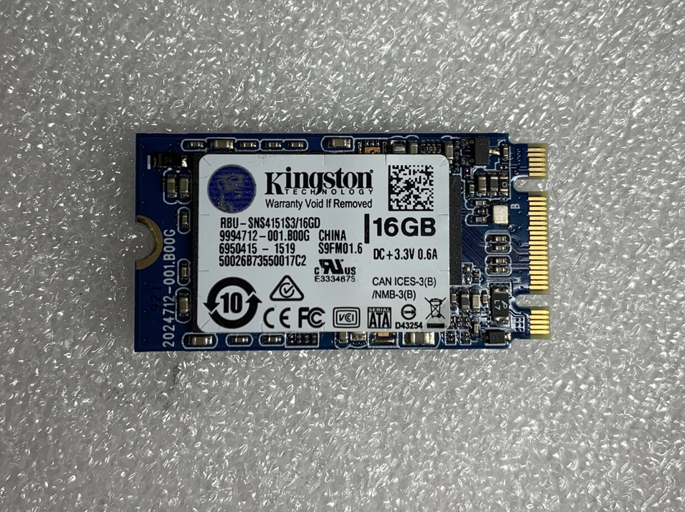 Kingston RBU-SNS4151S3/16GD 16GB Solid State SSD Hard Drive - Image 1 of 2
