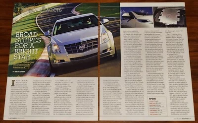Artículo de revista Cadillac 2008 CTS SEMANA AUTOMÁTICA RAYAS ANCHAS ESTRELLA BRILLANTE Foto 1 de 3