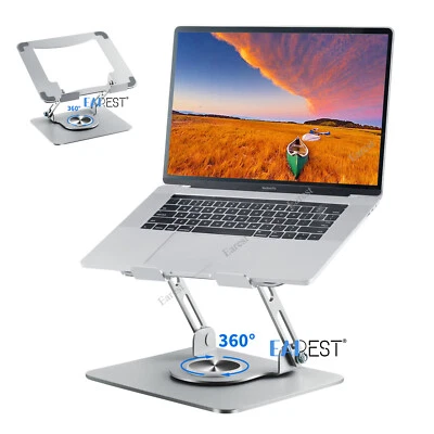 360° Adjustable Laptop Stand Desk Holder Notebook Computer Riser up to 17.3” - Image 1 of 4