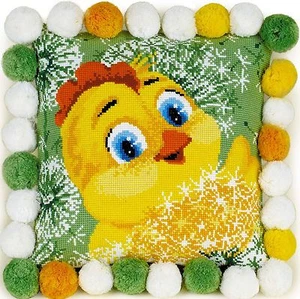 RIOLIS  1589  CHICKEN CUSHION  COUNTED CROSS STITCH KIT   - Picture 1 of 4