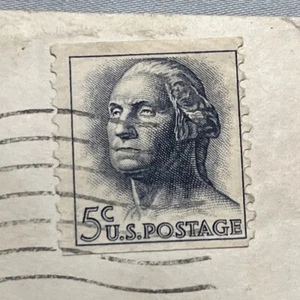 George Washington 5 cent Rare Used stamp 1960's United States Postage Envelope - Picture 1 of 9