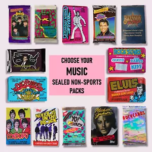 Sealed Non-Sport Music Trading Card Packs VTG - You Pick Topps, Rock, Pop, MTV - Picture 1 of 26