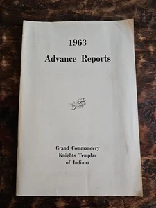 Masonic Ephemera 1963 Advance Reports Gran Commandancia Caballeros Templarios Indiana - Imagen 1 de 10