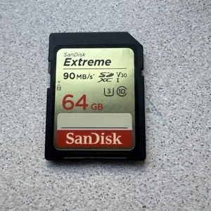 SanDisk SD 64GB Extreme SDHC UHS-Class Memory Card, Speed Up to 90MB/s - Picture 1 of 4