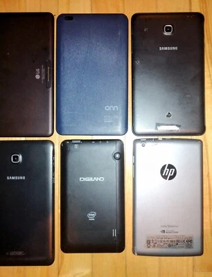 Lot Of 7 Android Tablets, Read Description, Samsung Galaxy, LG, HP Slate, Onn. - Image 1 of 4