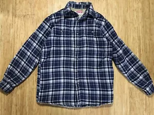 Wrangler Blue Check Long Sleeved Sherpa Lined Shirt Ladies Small  - Picture 1 of 6