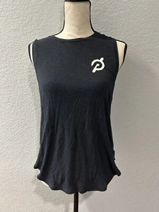 Peloton Womens S Tank Top Shirt Black Gold Speckled Activewear - Picture 1 of 4