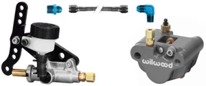 NEW WILWOOD KARTING BRAKE CALIPER,PADS, MASTER CYLINDER,& STEEL BRAIDED LINE,.12 - Picture 1 of 1