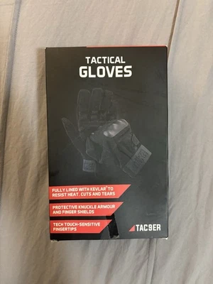 Guantes tácticos forrados de Kevlar TAC9ER XL protección de manos temperatura de corte. Pantalla táctil Foto 1 de 3