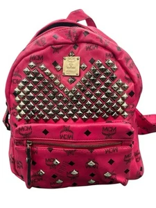 MCM Visetos Studded Medium Stark M Backpack - Pink - Bild 1 von 11