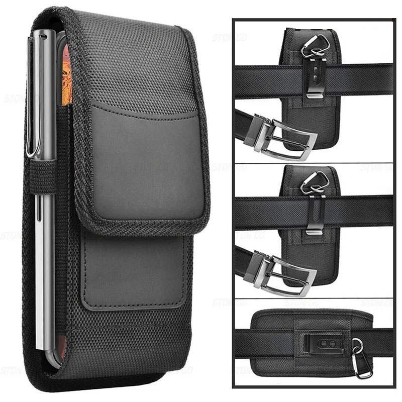 For Google Pixel 10 Pro XL 9 8a 7a 6 5 Case Nylon Belt Clip Holster Phone Pouch - Image 1 of 4