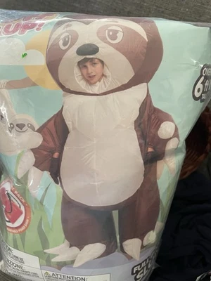 Disfraz inflable de perezoso de cuerpo completo Spooktacular Creations Puff Me Up para niño Foto 1 de 4