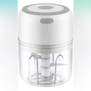 Picadora eléctrica compacta inalámbrica multifuncional desmontable nueva con etiquetas (blanca) - Imagen 1 de 11