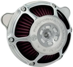 Performance Machine Max HP Air Cleaner Chrome 0206-2124-CH Polished Aluminum - Picture 1 of 3