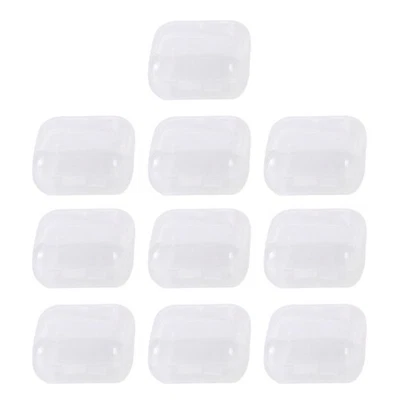 10Pcs Clear Earplug Storage Holder for Tiny Bead Jewelry Plastic Earring Display - Image 1 of 4