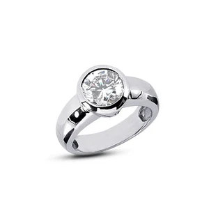 1.02ct F SI1 Round Natural Diamond Platinum Halo Solitaire Engagement Ring - Picture 1 of 6