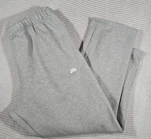 Nike Sweatpants Men Sz 3XL Heather Gray Drawstring Heavyweight Fleece Logo - Picture 1 of 12