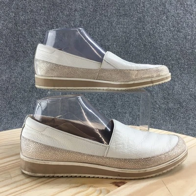 Naturalizer Zapatos Mujer 8 M Beale Zapatillas Sin Cordones Cuero Blanco Punta Punta Foto 1 de 4