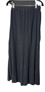 Oh My Gauze 1 1X Wide Leg Balloon Lantern Pants Black Cotton Lagenlook - Picture 1 of 7
