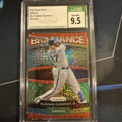 2020 Panini Prism Brilliance Red Momo - Vladimir Guerrero Jr. #B-4 - CSG 9.5 - Image 1 of 4