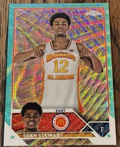2023 Topps Chrome McDonald's All American Aqua Wave Refractor/199 Sean Stewart - Imagen 1 de 2