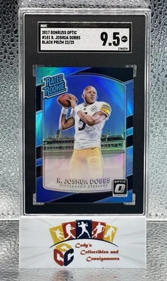 Joshua Dobbs 2017 Panini Donruss Optic Rated Rookie #181 BLACK Prizm /25 SGC 9.5 - Image 1 of 2