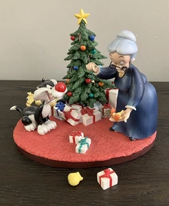 Statuina di Natale Goebel Looney Tweety Sylvester Spotlight rotta pls leggi - Foto 1 di 12