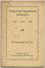 Transylvania Bicentennial Celebration 1735 1775 1935 In commemoration 1st ed