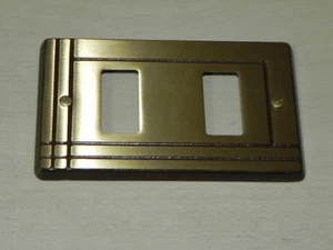 Placca in metallo color oro 2 posti magic 503 mis. 12x7 cm placchetta 5 PZ - Foto 1 di 1