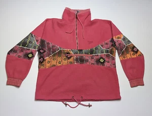 Vintage Triumph international sportswear Fleece Half Zip Pink Sweater Size S - Picture 1 of 23