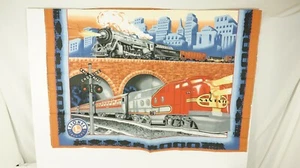 Large Cloth Wall Hanging 4 x 3 Lionel Santa Fe Diesel & Steam Engine B72 - Picture 1 of 1
