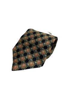 Corbata de seda Sergio para hombre hecha en Inglaterra dorada negra corbata ety - Imagen 1 de 5