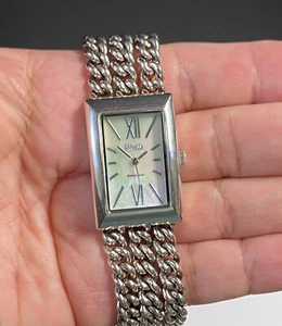 ECCLISSI Mother-of-Pearl Multi-Strand Bracelet Watch 6.5in-Sterling Silver 925 - Picture 1 of 21