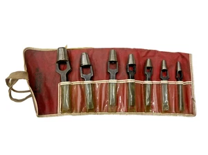 Antikes CS Osborne Locher Set 7 Lederarbeiten Werkzeuge Schuster Leder Stanzen - Bild 1 von 12
