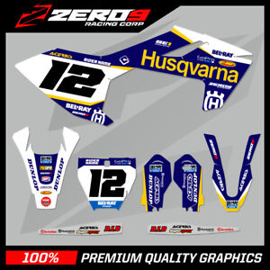 Custom MX Graphics Kit: HUSQVARNA Motocross Graphics TC85 2014-2021 SE1 BLU