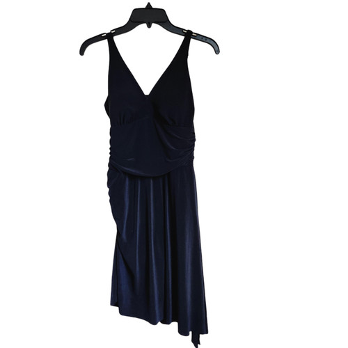 Costume da bagno vestito da bagno MagicSuit Celine nero pezzo unico Sarong controllo pancia taglia 10