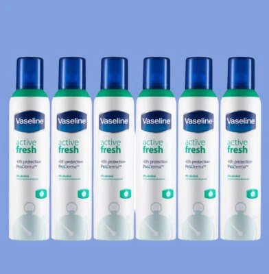 Vaseline Active Fresh Anti-Perspirant Deodorant Spray, 250ml (Pack of 6) - Image 1 of 4