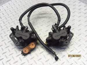 2005 05 06 Kawasaki ZR750 Z750S OEM Front Brake Calipers Line Hose Lot - Picture 1 of 12