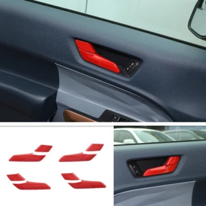 Tira de moldura de manija de puerta interior de coche para Ford Maverick 2022-2025 accesorios ABS rojo - Imagen 1 de 12