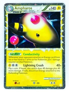 AMPHAROS (PRIME) 105/123 (NM-Exc) Ultra Holo Rare HG&SS Base 2010 - Pokemon Card - Picture 1 of 3